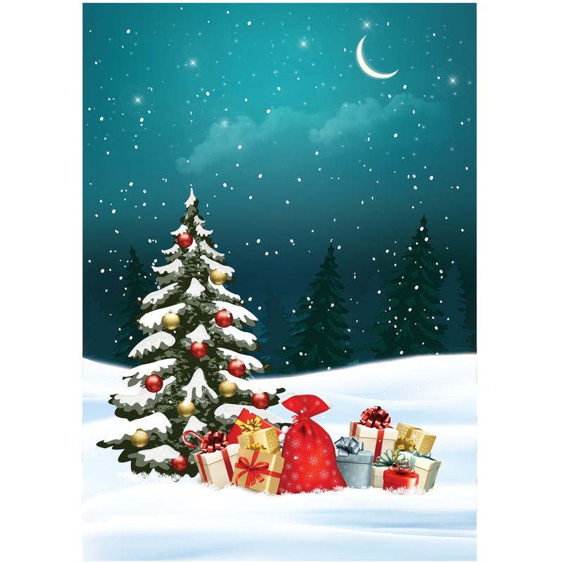 Christmas:  Gifts Poster        –   Removable     Adhesive Decal