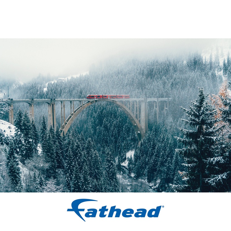 Christmas:  Glacier Express Poster        –   Removable     Adhesive Decal