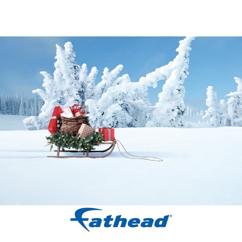 Christmas:  Santa’s Sleigh Poster        –   Removable     Adhesive Decal