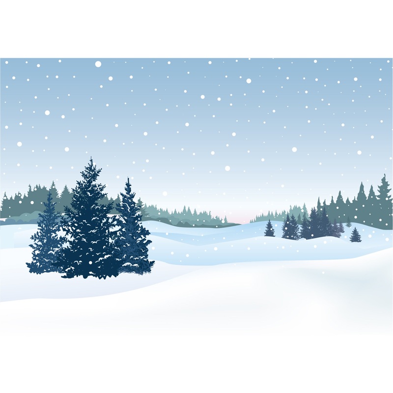 Christmas:  Snowdrifts Poster        –   Removable     Adhesive Decal