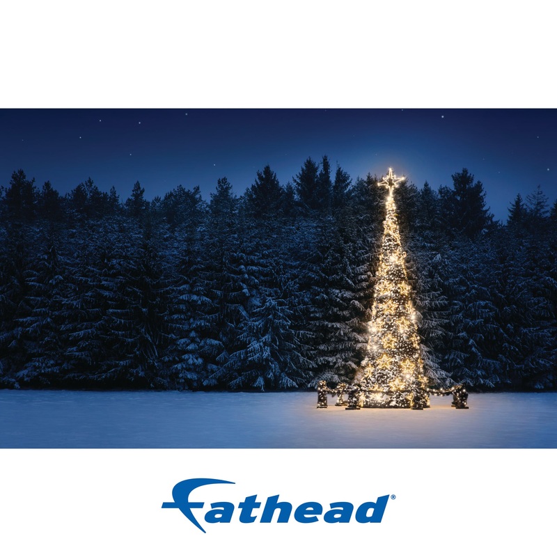 Christmas:  Tall Tree Poster        –   Removable     Adhesive Decal