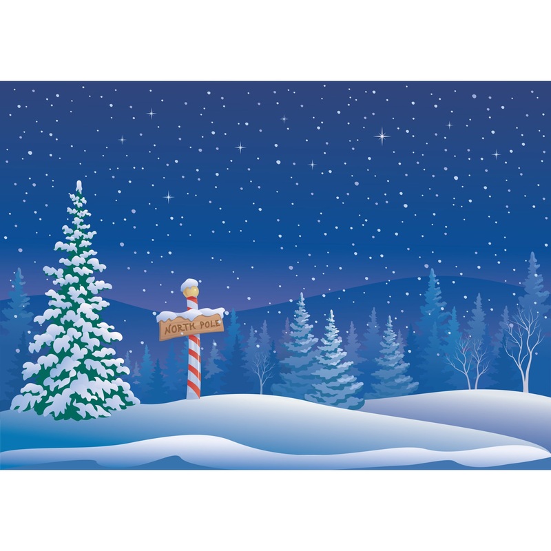 Christmas:  To the North Pole Poster        –   Removable     Adhesive Decal
