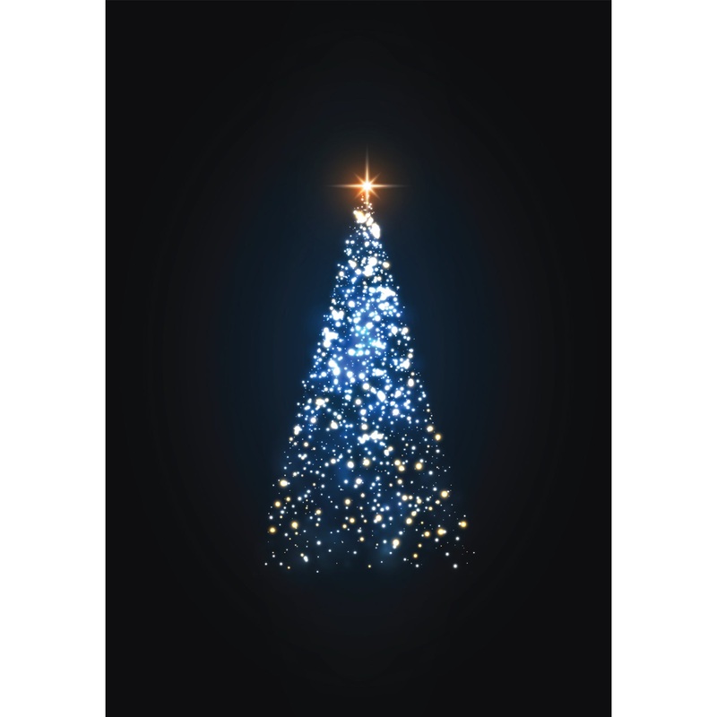 Christmas:  Tree Made of Lights Poster        –   Removable     Adhesive Decal