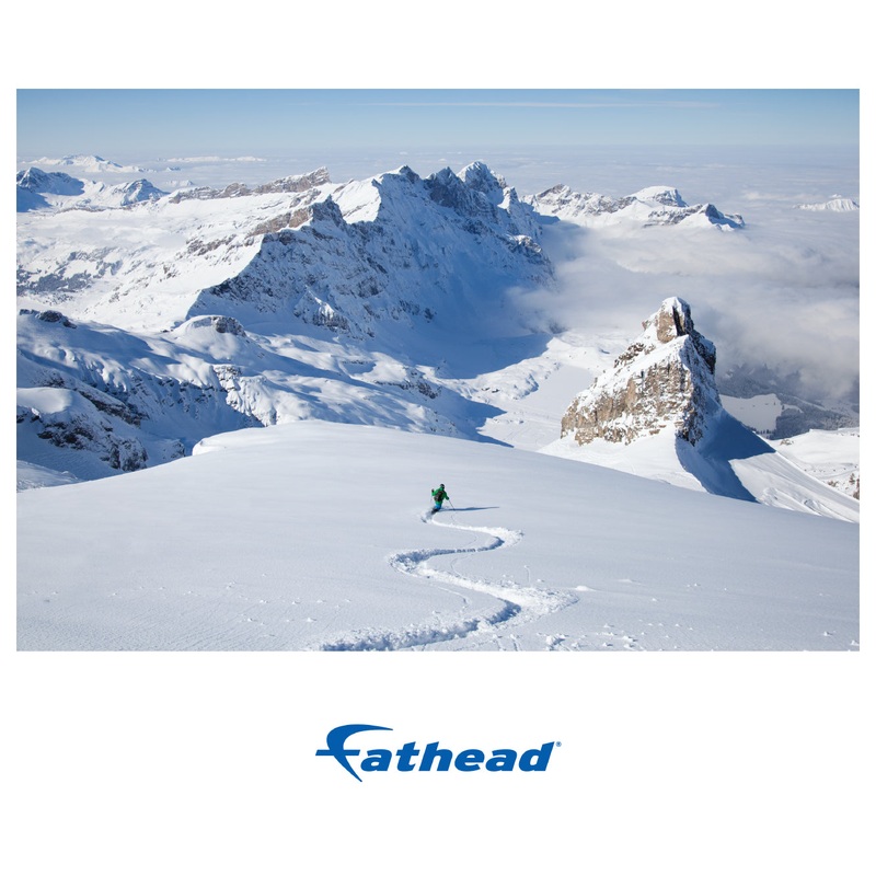 Generic Scenery:  Ski Time Poster        –   Removable     Adhesive Decal