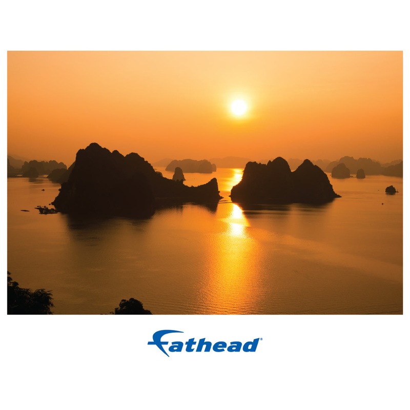 Generic Scenery:  Sunset on Islands Poster        –   Removable     Adhesive Decal