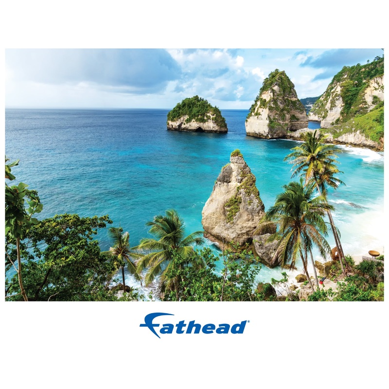 Generic Scenery: Tropical Island Realistic Poster        –   Removable     Adhesive Decal