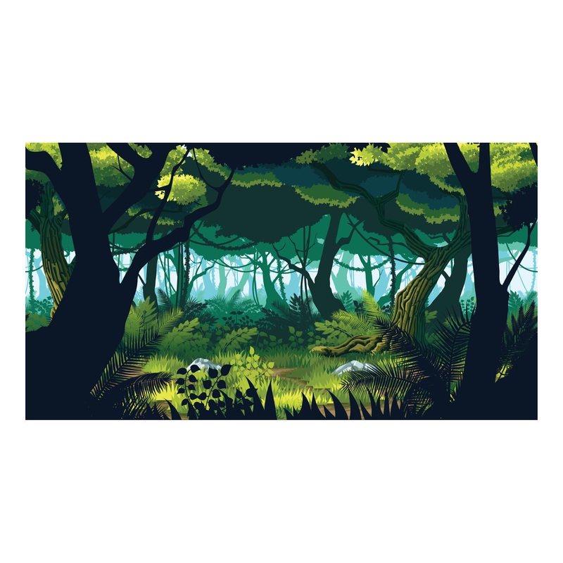 Jungle:  Beautiful Nature Mural        –   Removable Wall   Adhesive Decal