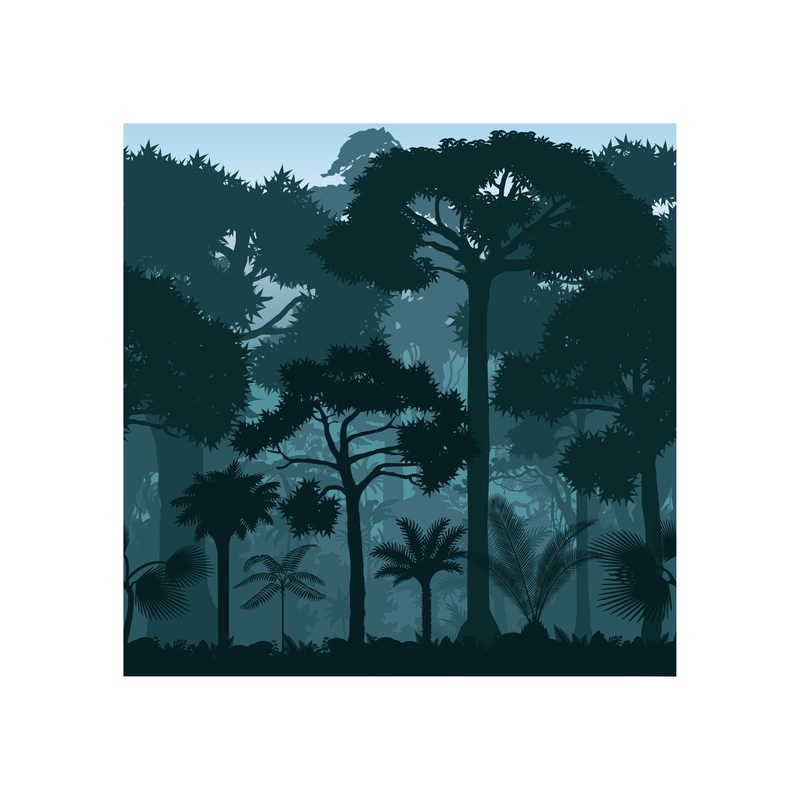 Jungle:  Wildness Mural        –   Removable Wall   Adhesive Decal