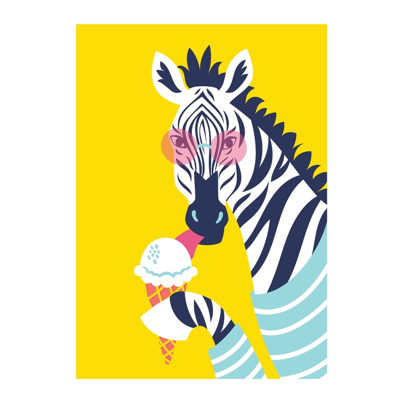 Jungle: Zebra Mural        –   Removable Wall   Adhesive Decal