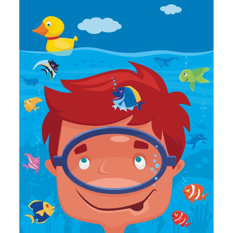 Nursery:  Boy Mural        –   Removable Wall   Adhesive Decal