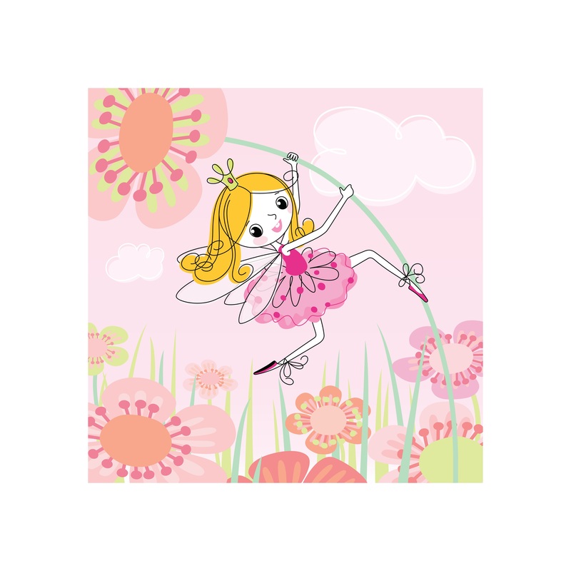 Nursery:  Flowers Mural        –   Removable Wall   Adhesive Decal