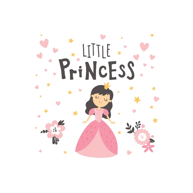 Nursery:  Little Princess Mural        –   Removable Wall   Adhesive Decal