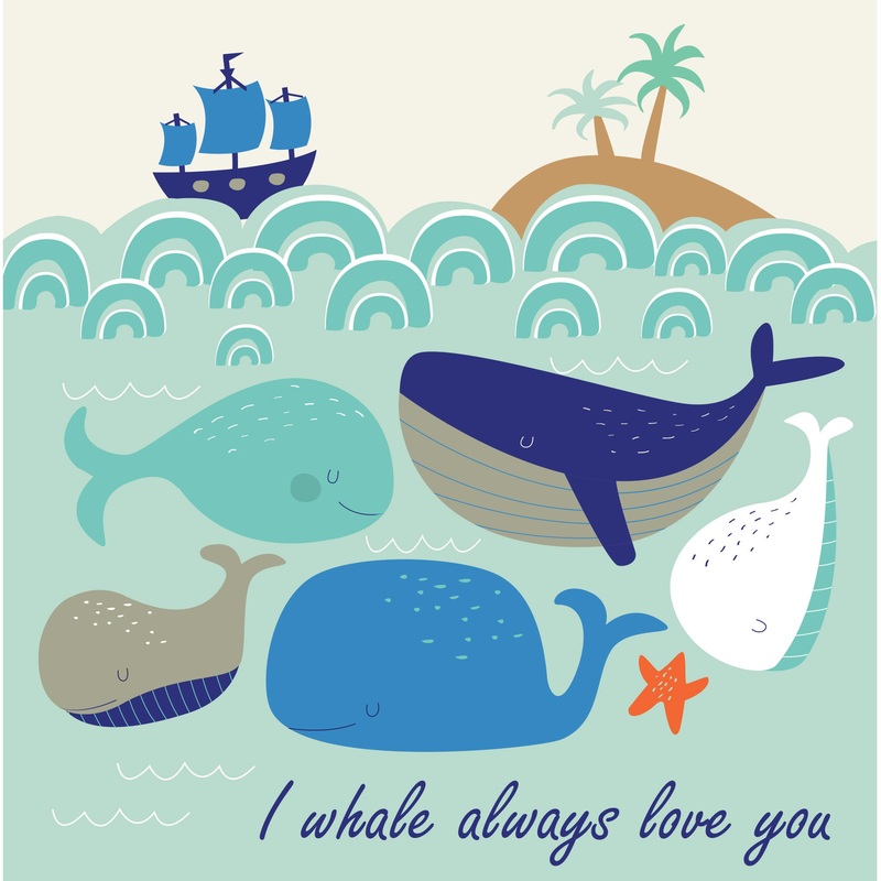 Nursery:  Love You Mural        –   Removable Wall   Adhesive Decal