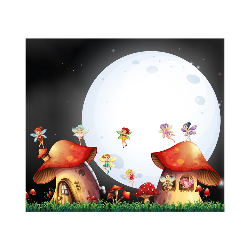 Nursery:  Magic Moon Mural        –   Removable Wall   Adhesive Decal