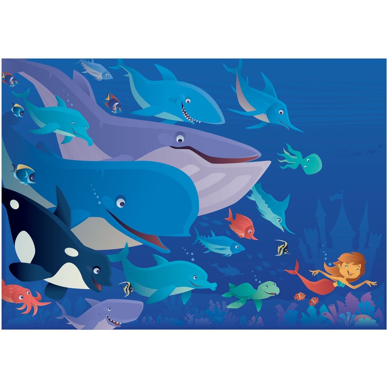 Nursery:  Mermaid Mural        –   Removable Wall   Adhesive Decal