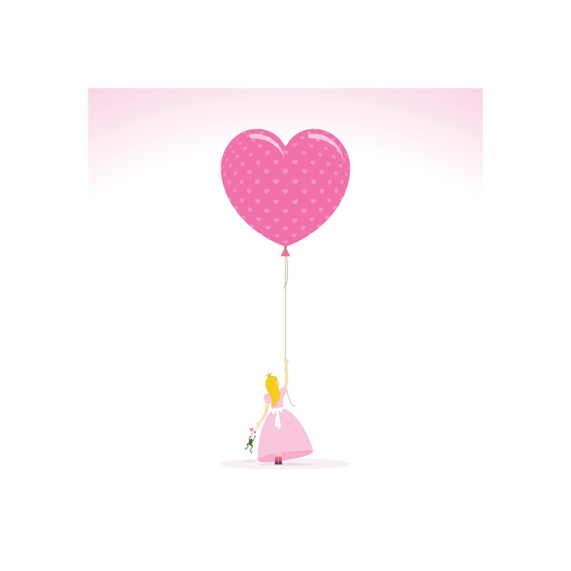 Nursery:  Pink Balloon Mural        –   Removable Wall   Adhesive Decal