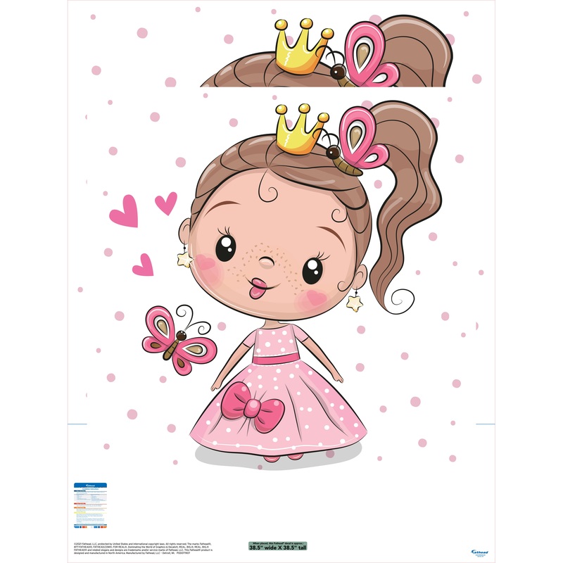 Nursery Princess:  Butterfly Mural        –   Removable Wall   Adhesive Decal
