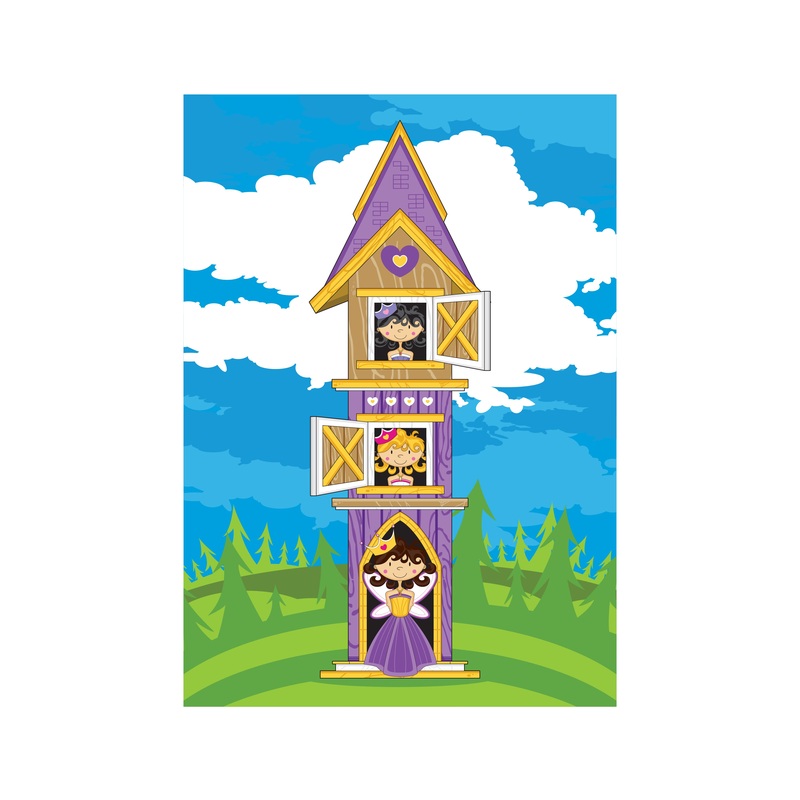 Nursery:  Tower Mural        –   Removable Wall   Adhesive Decal
