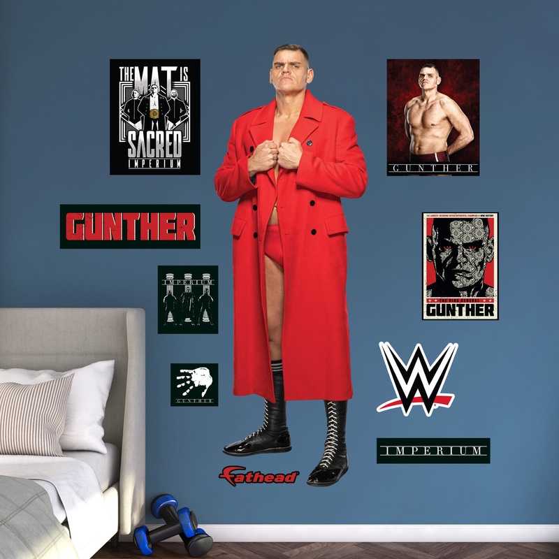 Gunther – RealBig Collection – Official WWE – Reusable Vinyl Wall Decals
