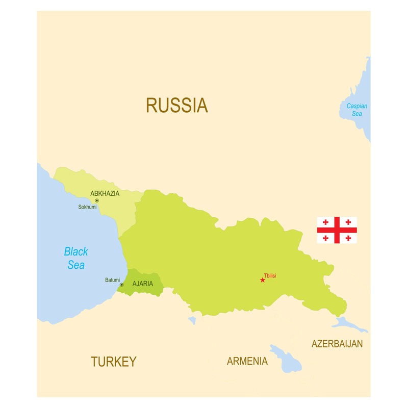 Maps of Europe: Georgia Mural        –   Removable Wall   Adhesive Decal