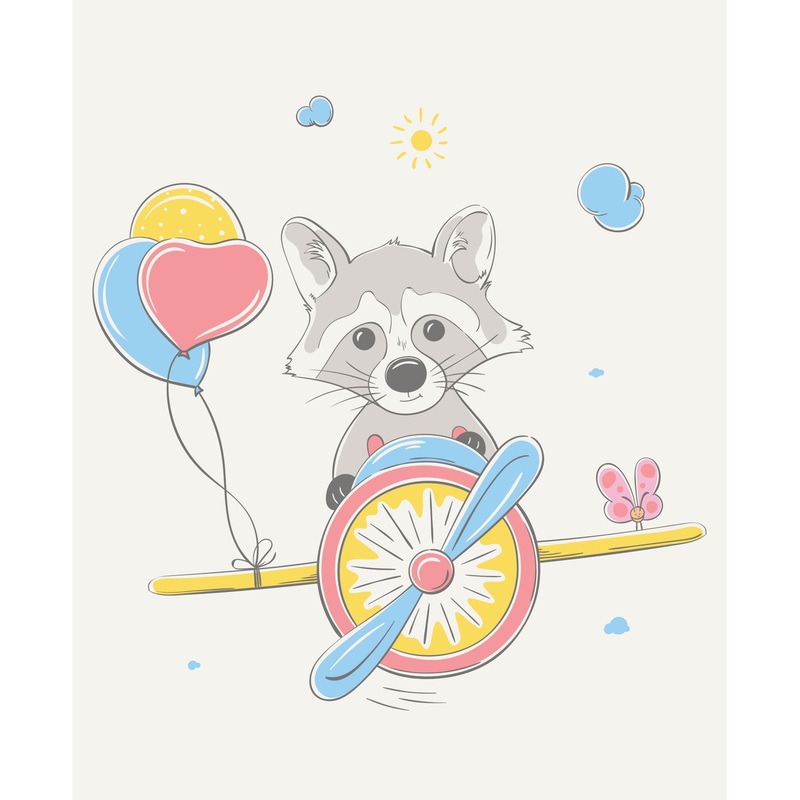 Nursery: Planes Balloons Mural        –   Removable Wall   Adhesive Decal