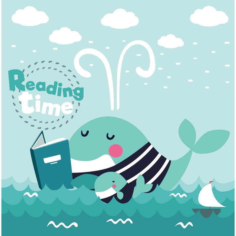 Nursery:  Reading Time Mural        –   Removable Wall   Adhesive Decal