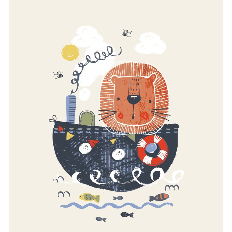 Nursery:  Ship Mural        –   Removable Wall   Adhesive Decal