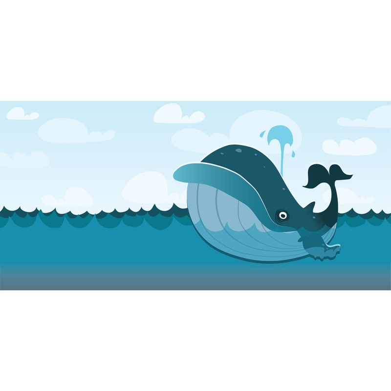 Nursery:  Whale        –   Removable Wall   Adhesive Decal