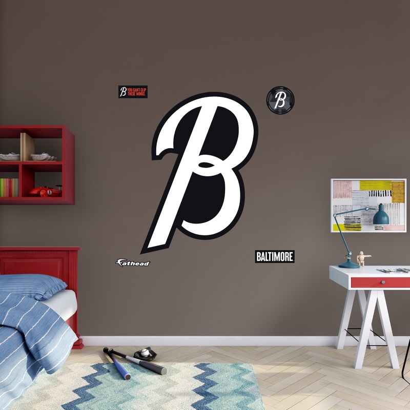 Baltimore Orioles – RealBig City Connect Logo Collection – Official MLB – Reusable Vinyl Wall Decals