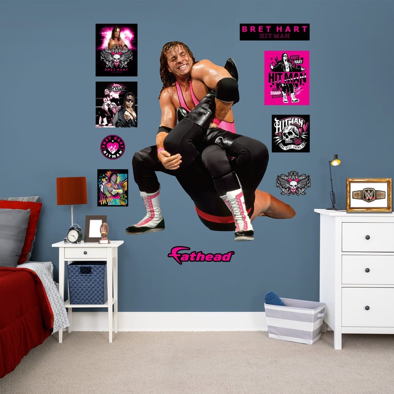 Bret Hitman Hart – RealBig Sharpshooter Collection – Official WWE – Reusable Vinyl Wall Decals