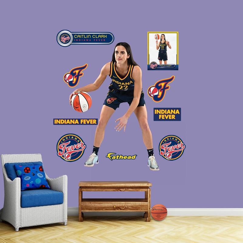 Caitlin Clark – RealBig Collection – Official WNBA – Indiana Fever – Reusable Vinyl Wall Decals