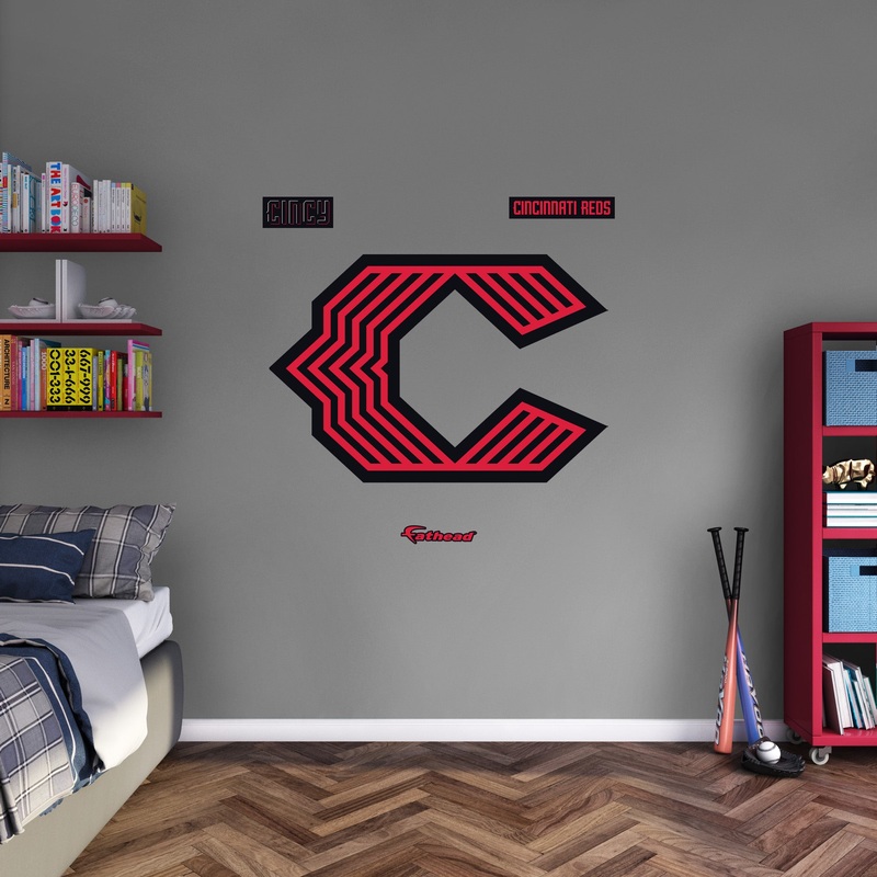 Cincinnati Reds – RealBig City Connect Logo Collection – Official MLB – Reusable Vinyl Wall Decals