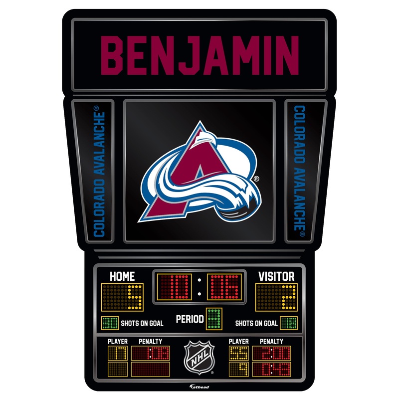 Colorado Avalanche – Scoreboard Logo – With Personalized Name – Official NHL – Vinyl Transfer Decal