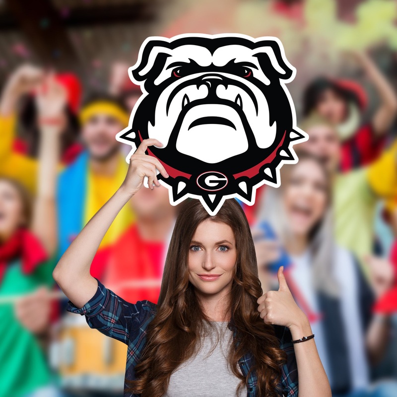 Dawg Foamcore Logo – Big Head – Official NCAA – Georgia Bulldogs – Foam Core Cutout