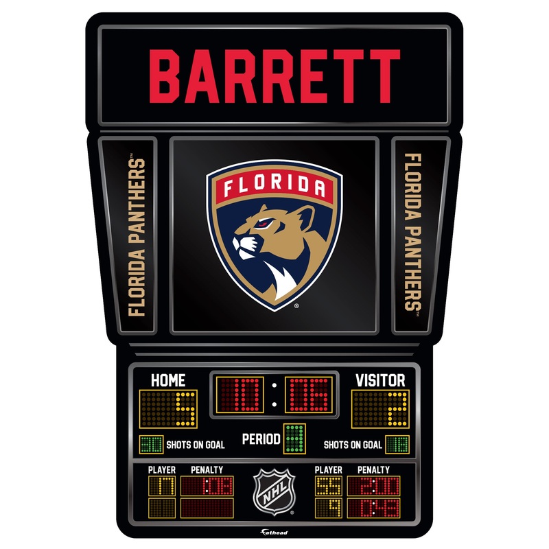Florida Panthers – Scoreboard Graphic – With Personalized Name – Official NHL – Vinyl Transfer Decal