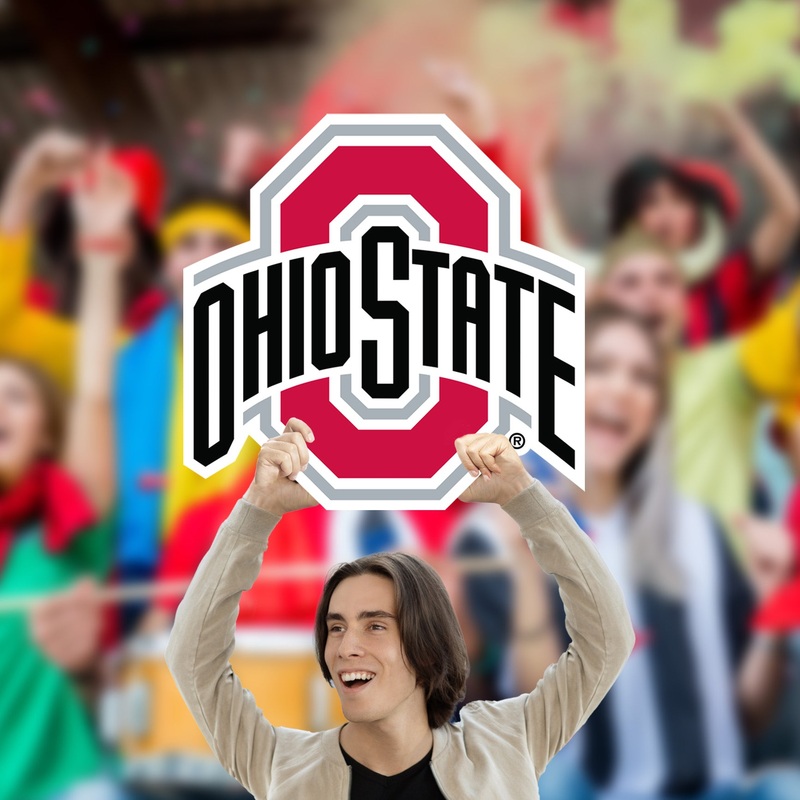 Foamcore Logo – Big Head – Official NCAA – Ohio State Buckeyes – Foam Core Cutout