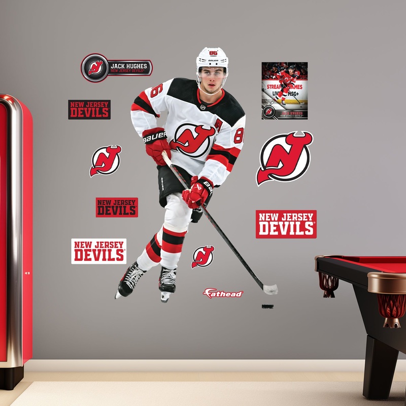 Jack Hughes – RealBig Collection – Official NHL – New Jersey Devils – Reusable Vinyl Wall Decals #3