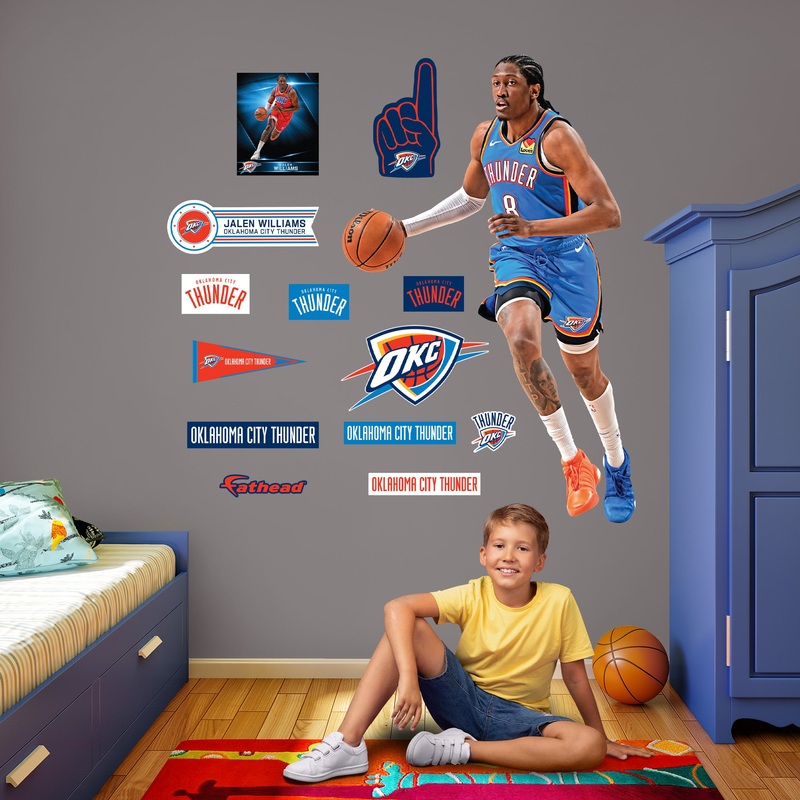 Jalen Williams – RealBig Collection – Official NBA – Oklahoma City Thunder – Reusable Vinyl Wall Decals