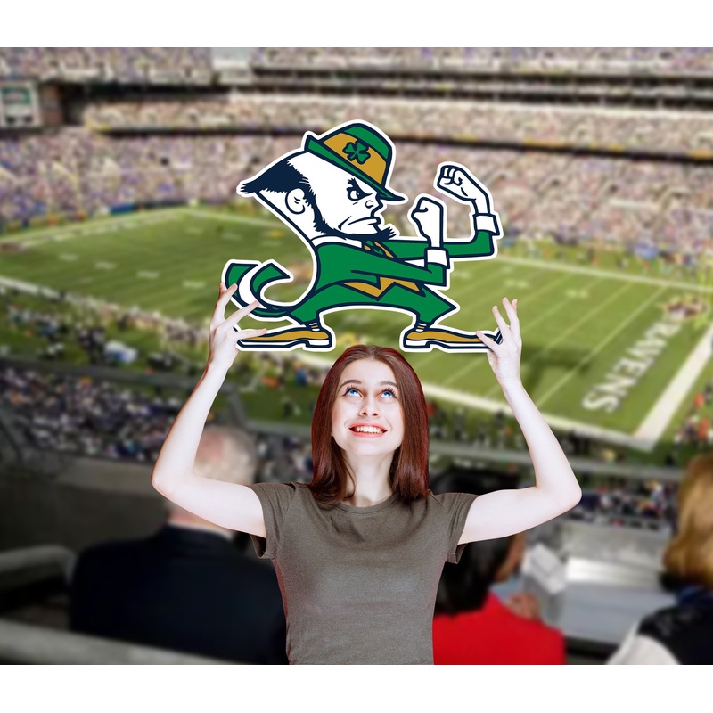 Leprechaun Foamcore Logo – Big Head – Official NCAA – Notre Dame Fighting Irish – Foam Core Cutout