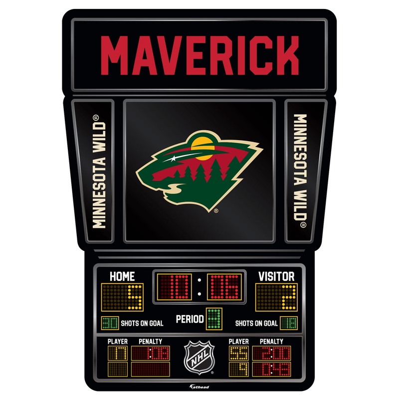 Minnesota Wild – Scoreboard Graphic – With Personalized Name – Official NHL – Vinyl Transfer Decal