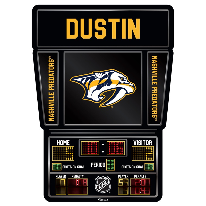 Nashville Predators – Scoreboard Logo – With Personalized Name – Official NHL – Vinyl Transfer Decal