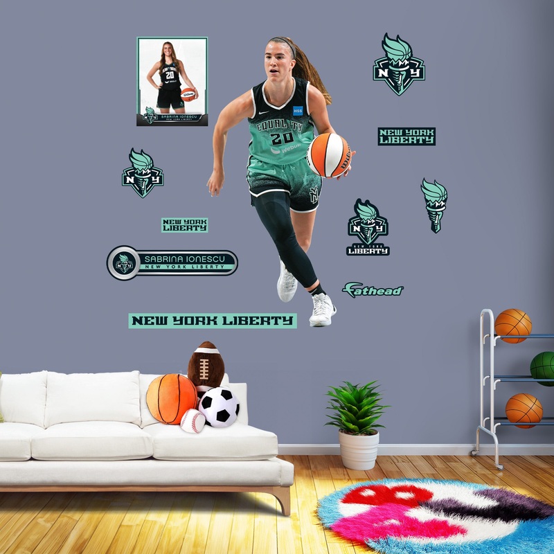 Sabrina Ionescu – RealBig Collection – Official WNBA – New York Liberty – Reusable Vinyl Wall Decals