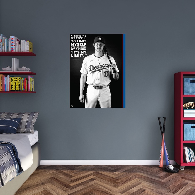 Shohei Ohtani – Inspirational – Peel & Stick Poster – Official MLB – Los Angeles Dodgers – Reusable Vinyl Wall Decal