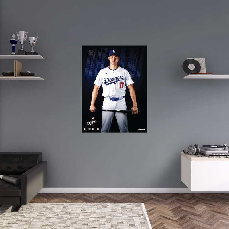 Shohei Ohtani – Peel & Stick Poster – Official MLB – Los Angeles Dodgers – Reusable Vinyl Wall Decal