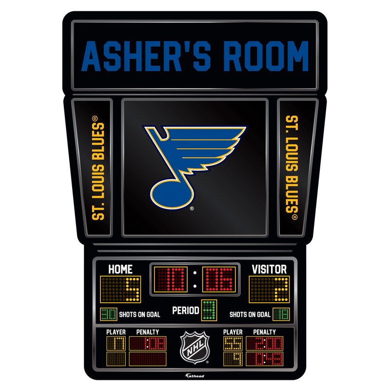 St. Louis Blues – Scoreboard Graphic – With Personalized Name – Official NHL – Vinyl Transfer Decal