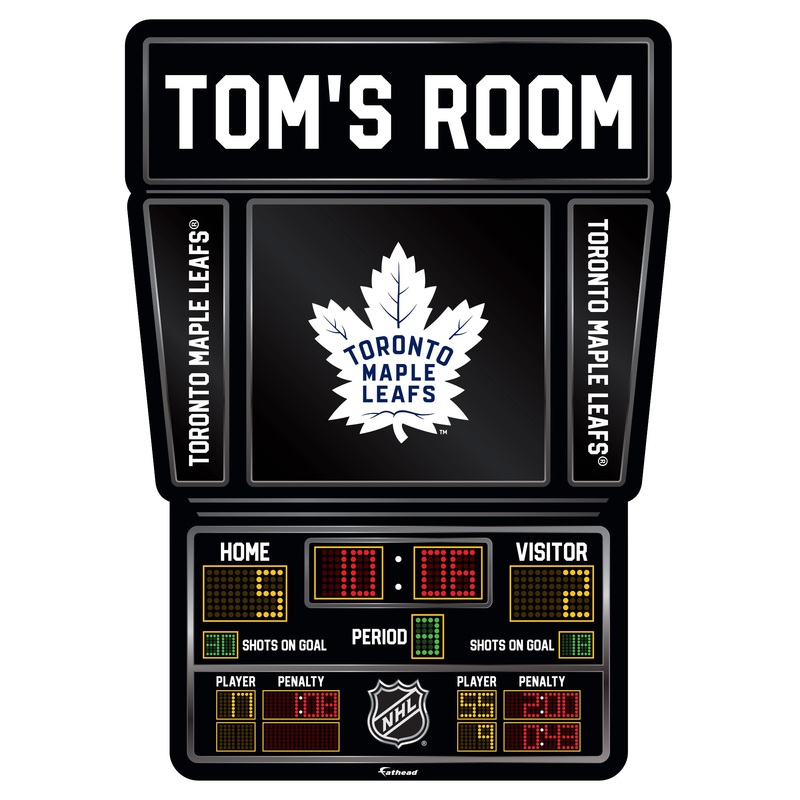 Toronto Maple Leafs – Scoreboard Graphic – With Personalized Name – Official NHL – Vinyl Transfer Decal