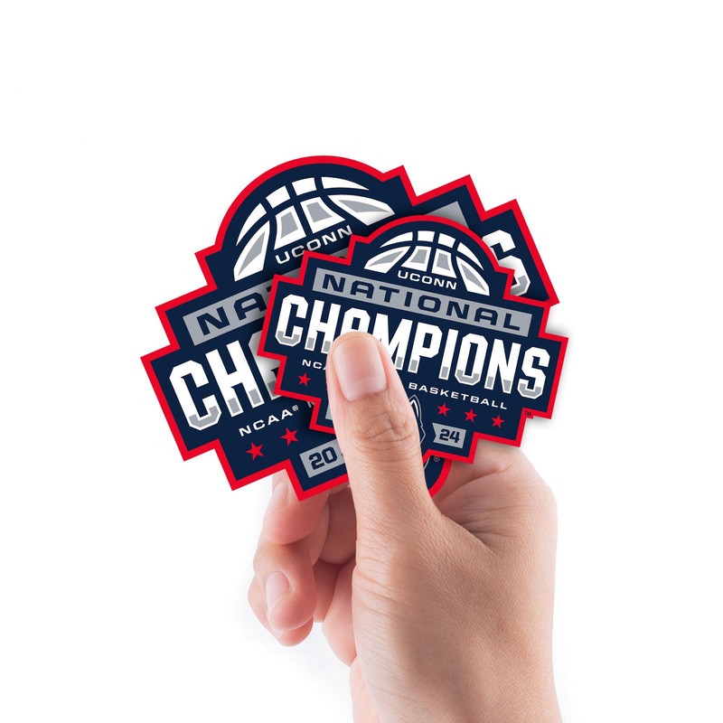 UConn Huskies – 5 Logo Minis (Mixed Sizes) – Official NCAA – 2024 Men’s Basketball National Champions – Reusable Vinyl Decals