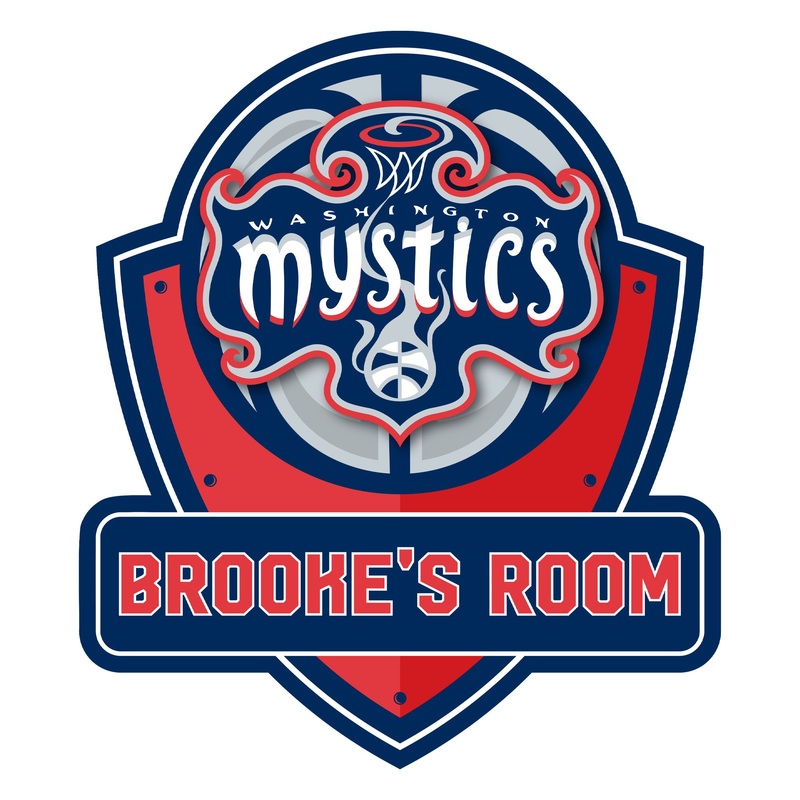 Washington Mystics – Badge – With Personalized Name – Official WNBA – Vinyl Transfer Decal