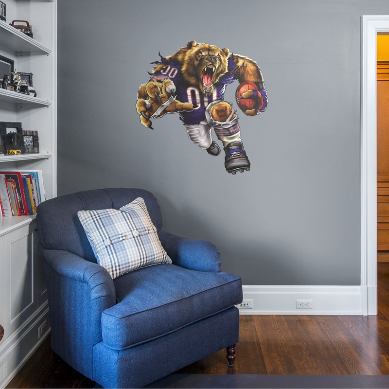 Chicago Bears – RealBig Bruiser Bear Collection – Official NFL – Reusable Vinyl Wall Decals