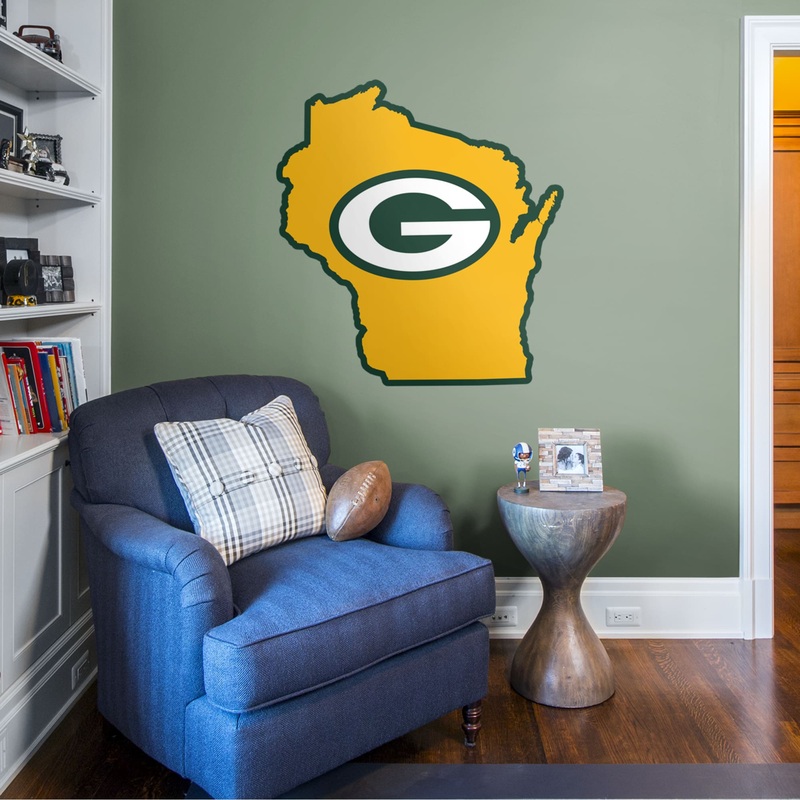 Green Bay Packers – RealBig State of Wisconsin Collection – Official NFL – Reusable Vinyl Wall Decals